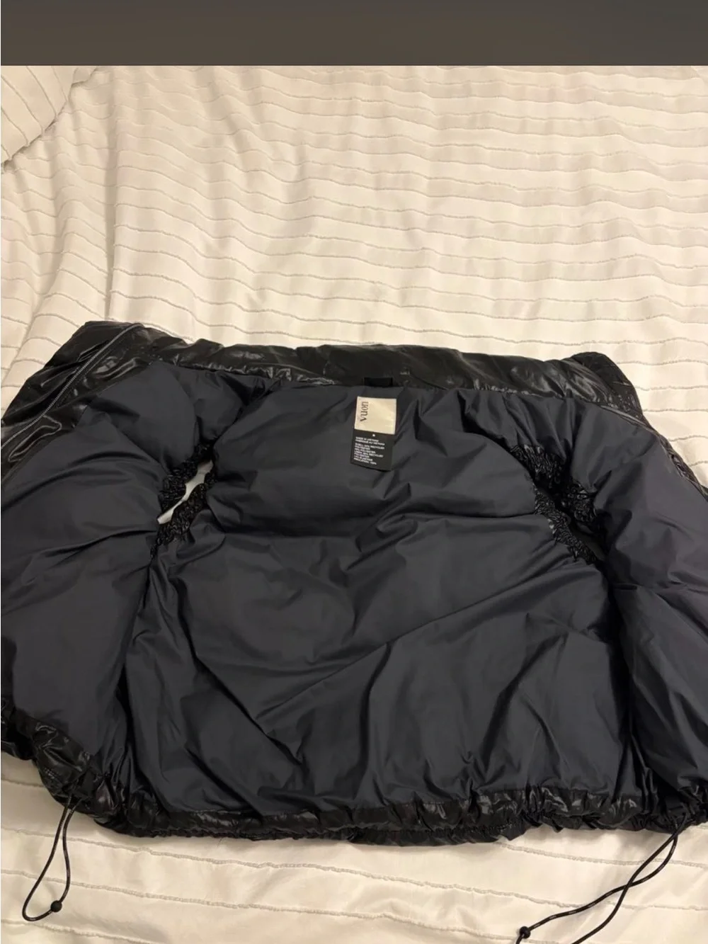 Vuori Black Quilted Puffer Vest with High Collar